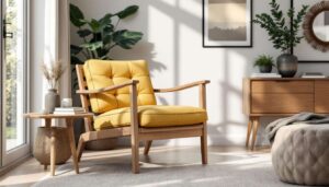 Este sillón de IKEA lleva el encanto de la madera natural directamente a tu salón