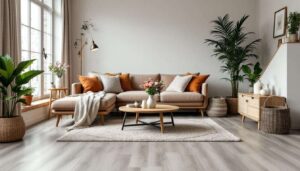 Suelo vinílico gris y salón frío: este plan déco sencillo lo transforma sin cambiar el pavimento