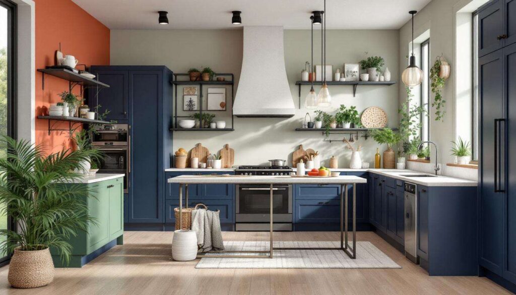 Los 5 colores tendencia para las paredes de la cocina en 2026