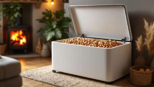 Deja de cargar sacos de pellets: este baúl de diseño te facilita la vida